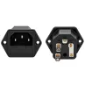 AC-03 Đầu Nối Nguồn AC 10A Bắt Ốc Có Đế Cầu Chì